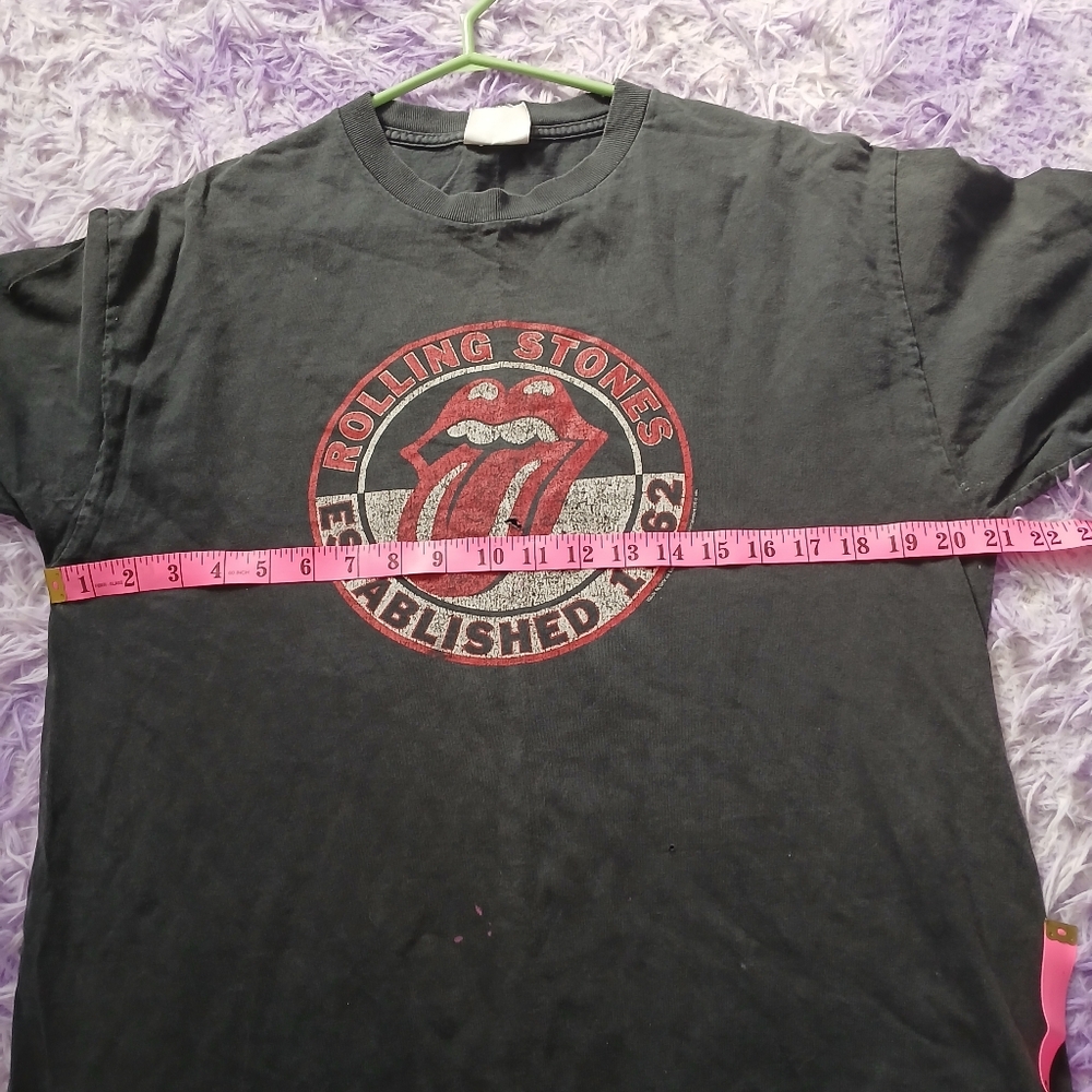 Vintage Y2K Rolling Stones Alstyle Black T-Shirt Distressed - Picture 9 of 12
